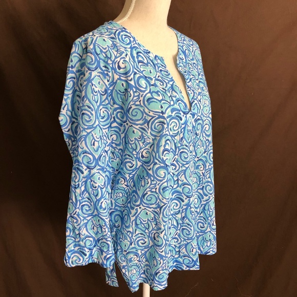 Lilly Pulitzer Amelia Island Top Chasing Tail M - Picture 5 of 7
